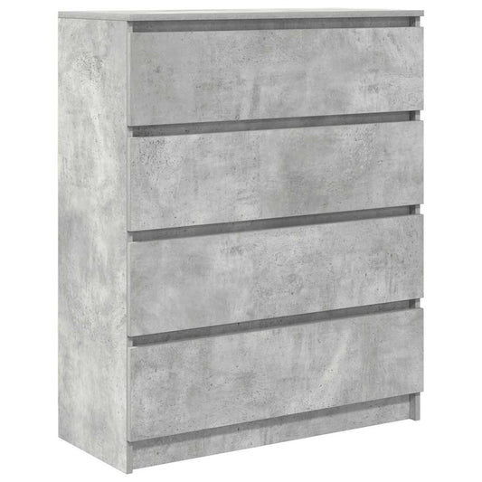 vidaXL Sideboard Μπετόν Γκρι 80x35x99 cm Κατασκευασμένο ξύλο