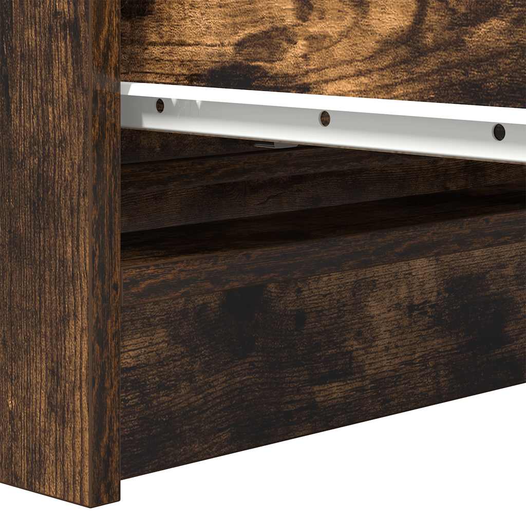 vidaXL Sideboard Καπνιστή δρυς 80x35x99 cm Κατασκευασμένο ξύλο