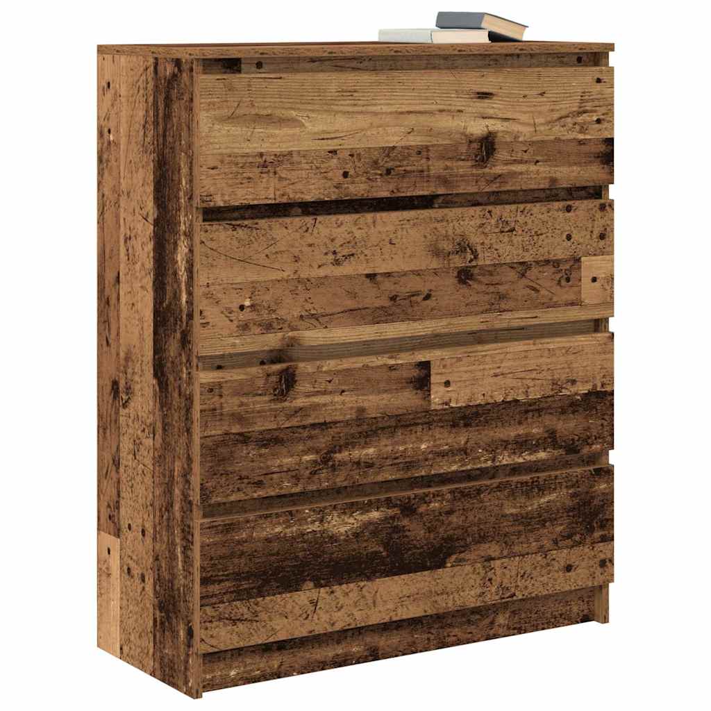 vidaXL Sideboard Παλιό ξύλο 80x35x99 cm Ξύλο μηχανής