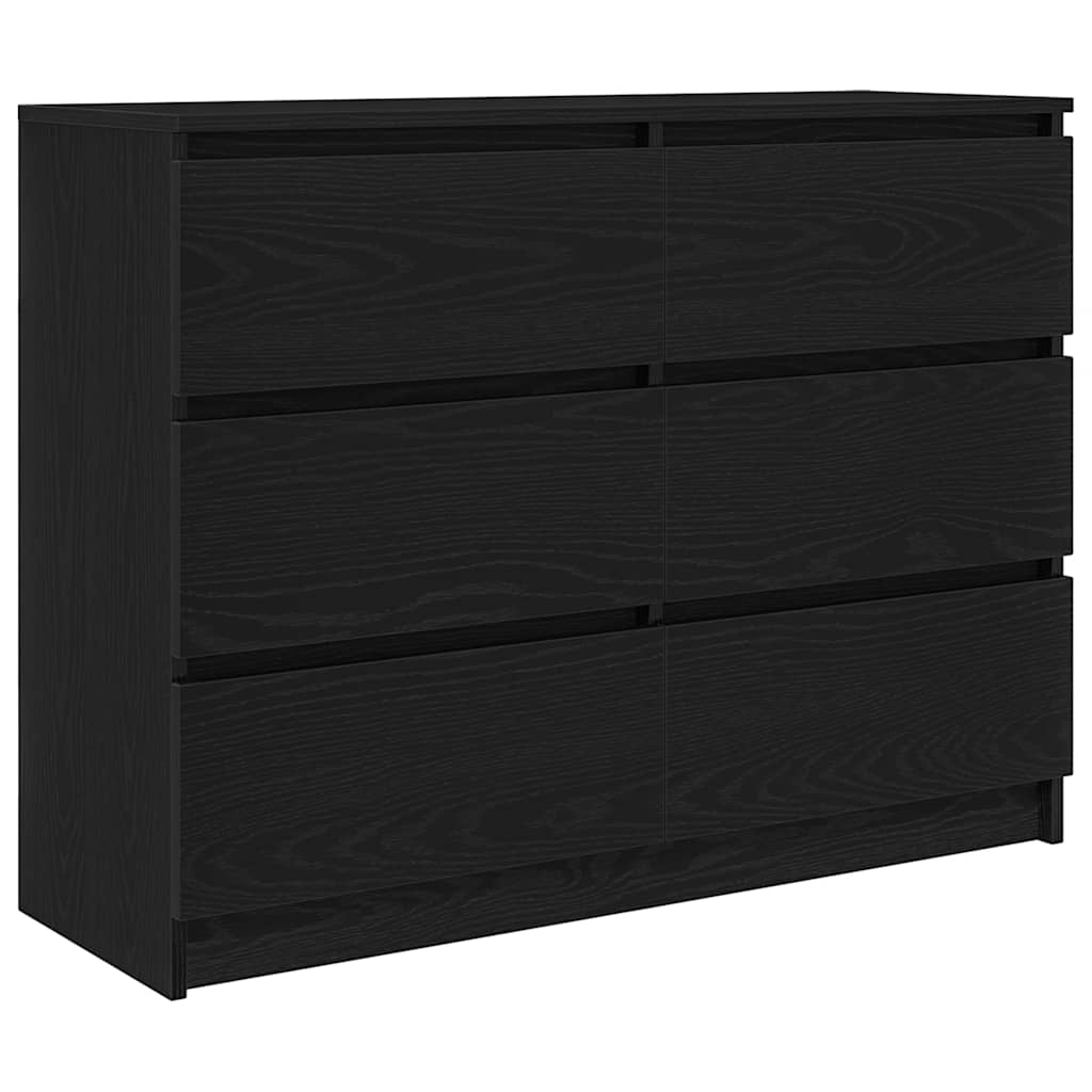vidaXL Sideboard Μαύρη βελανιδιά 100x35x76 cm Κατασκευασμένο ξύλο