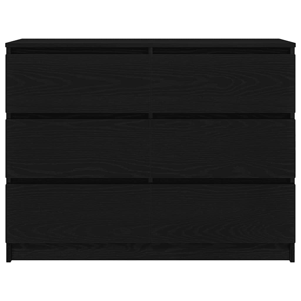 vidaXL Sideboard Μαύρη βελανιδιά 100x35x76 cm Κατασκευασμένο ξύλο