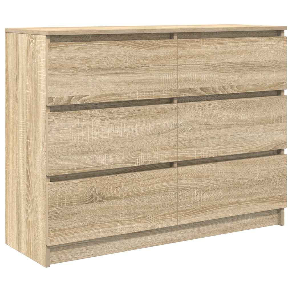 vidaXL Sideboard Sonoma Oak 100x35x76 cm Κατασκευασμένο ξύλο