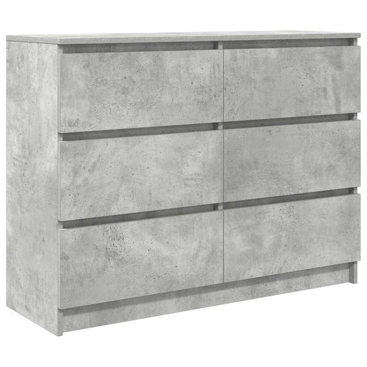 vidaXL Sideboard Μπετόν Γκρι 100x35x76 cm Κατασκευασμένο ξύλο