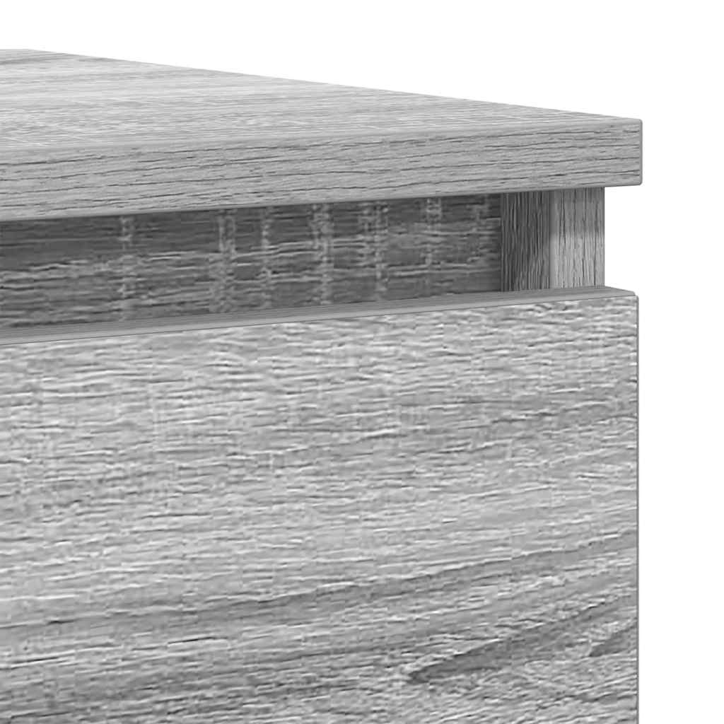 vidaXL Sideboard Γκρι Sonoma 100x35x76 cm Ξύλινο μηχανουργικό ξύλο