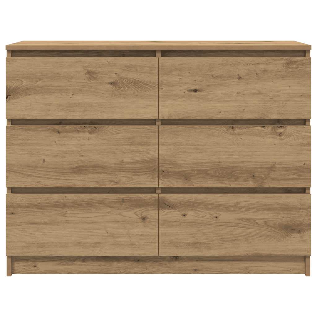vidaXL Sideboard Artisan Oak 100x35x76 cm Κατασκευασμένο ξύλο