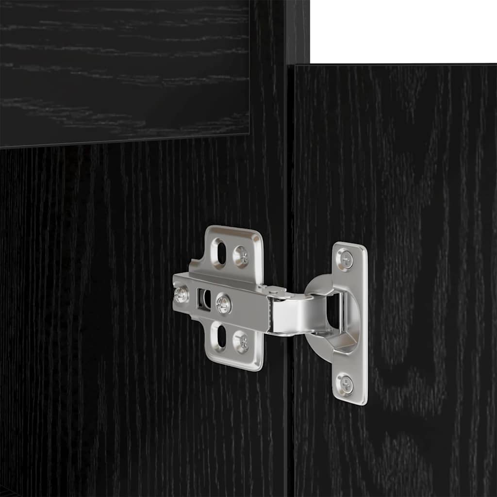 vidaXL Γραφείο με ράφι Μαύρη δρυς 140 x 49 x 76 εκ. Επεξεργασμένο ξύλο