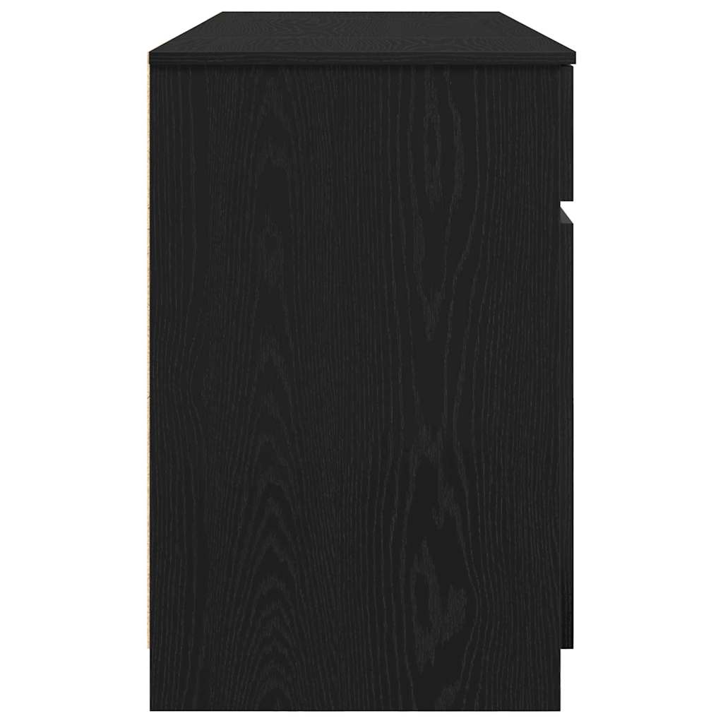 vidaXL Γραφείο με ράφι Μαύρη δρυς 140 x 49 x 76 εκ. Επεξεργασμένο ξύλο