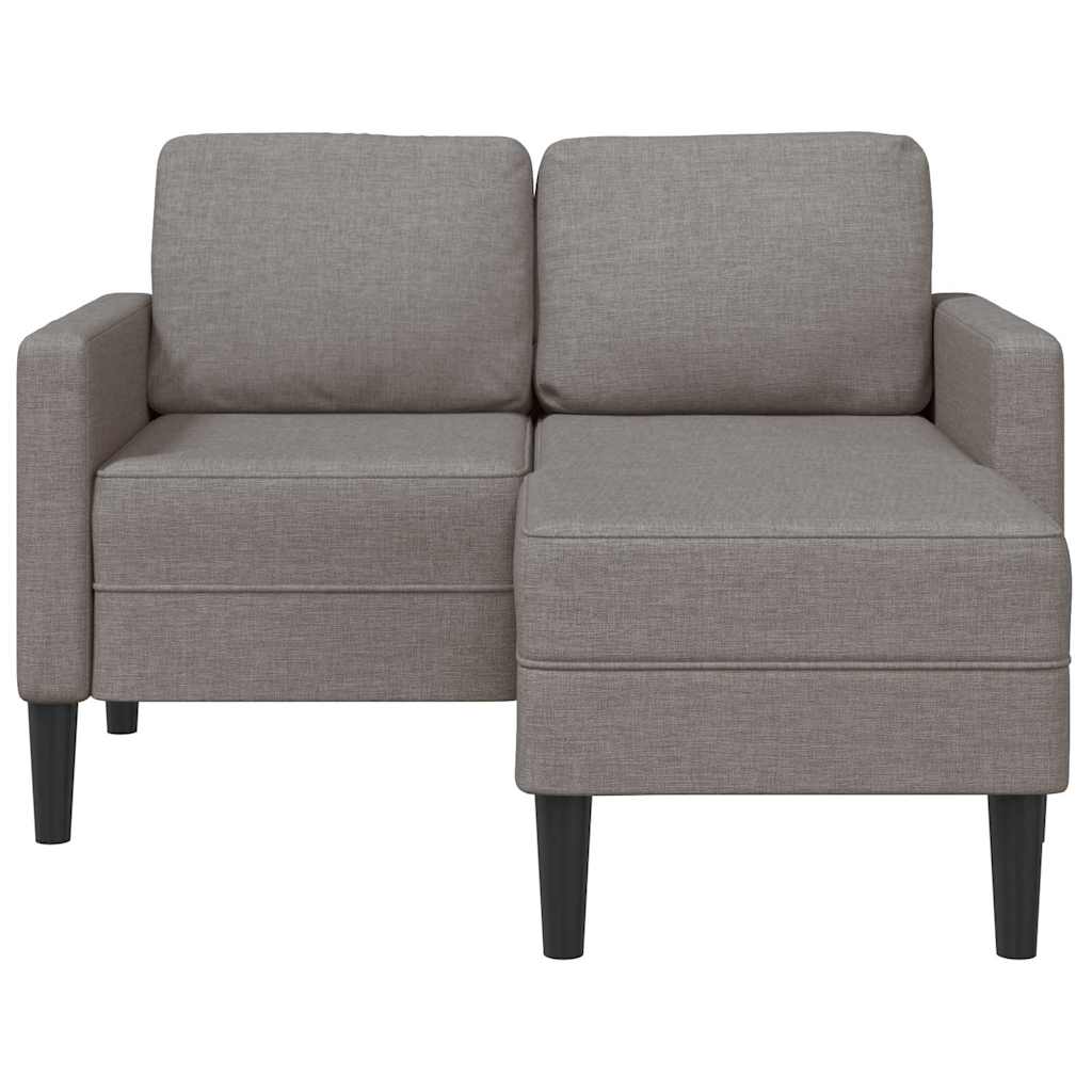vidaXL 2θέσιος καναπές με καναπέ σε σχήμα L Taupe 125 εκ. ύφασμα