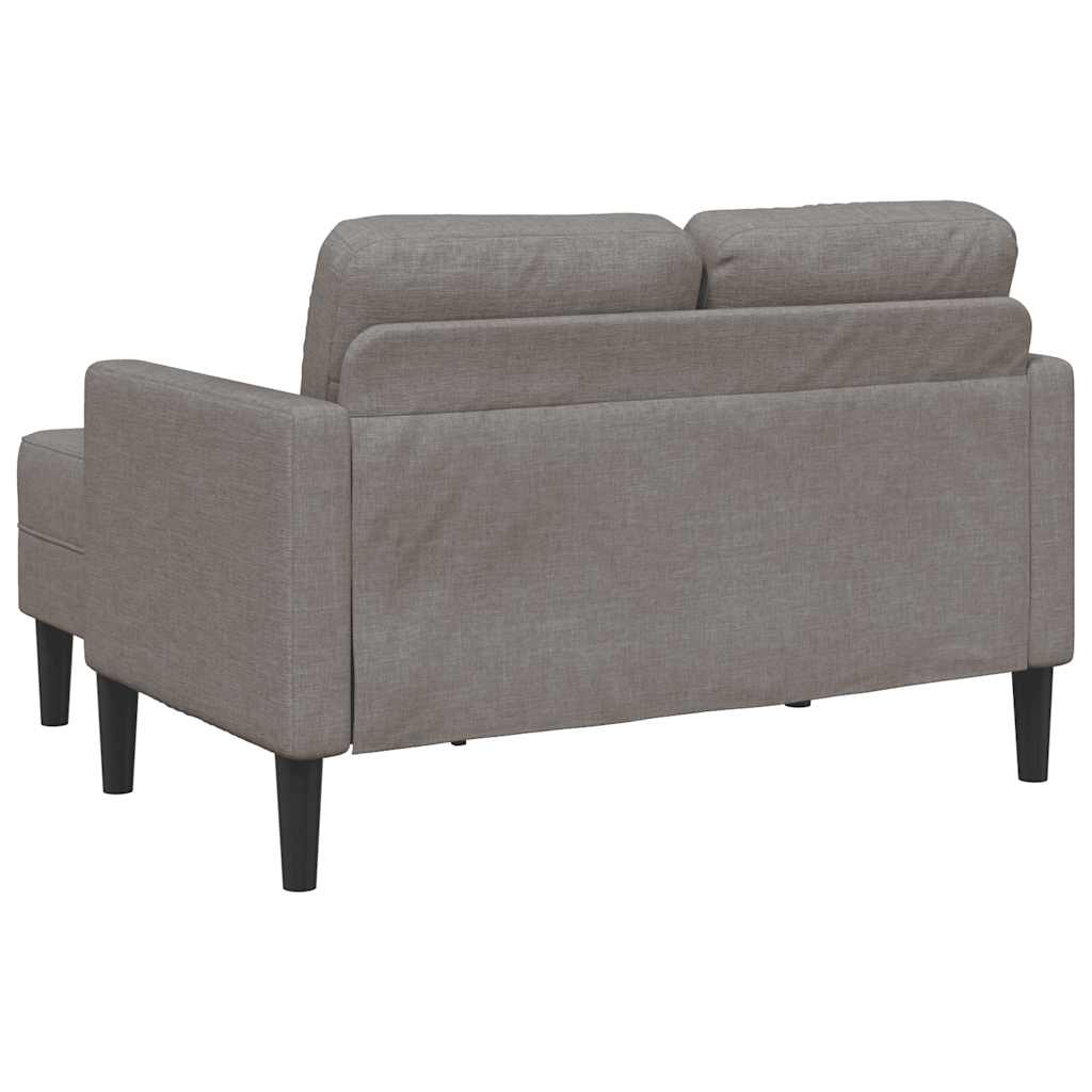 vidaXL 2θέσιος καναπές με καναπέ σε σχήμα L Taupe 125 εκ. ύφασμα