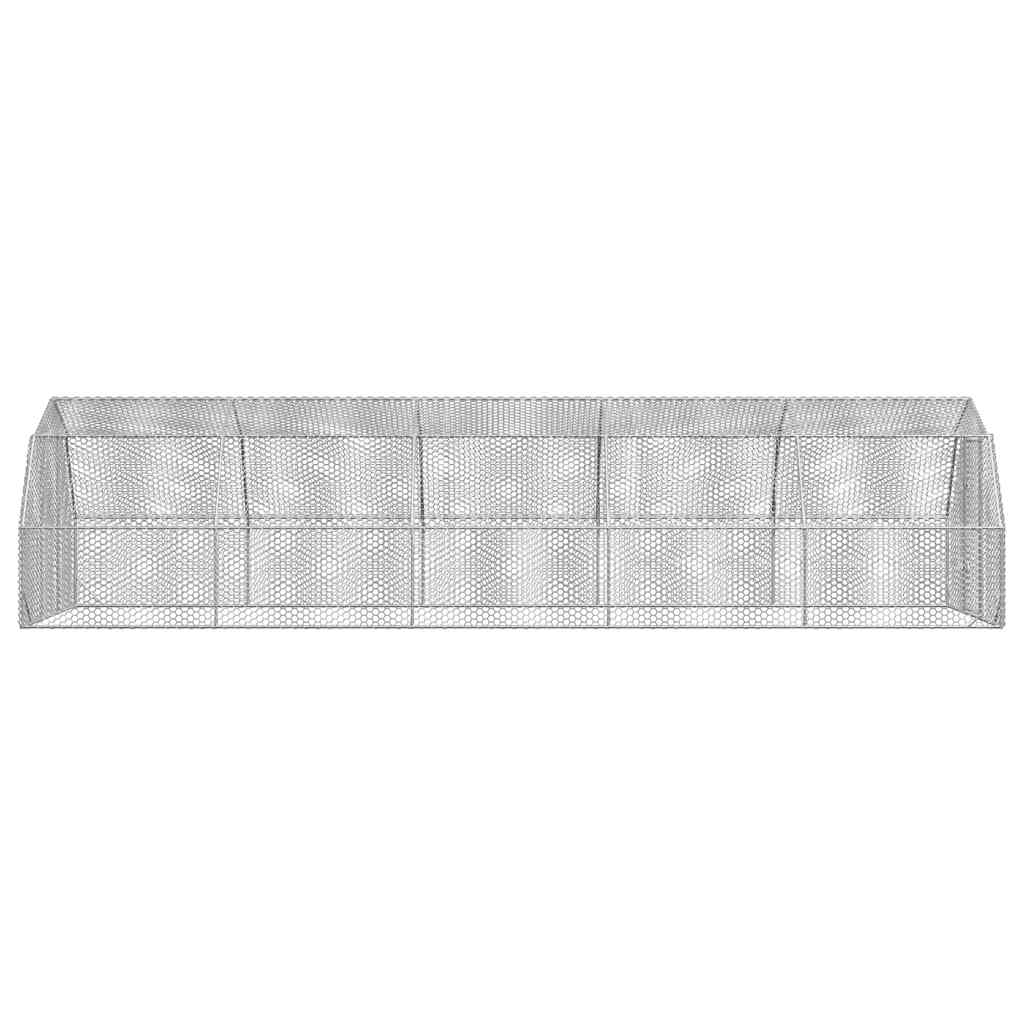 vidaXL Τρέξιμο για κοτόπουλα 2,5x10x2,25 μ. από Γαλβ. Χάλυβα