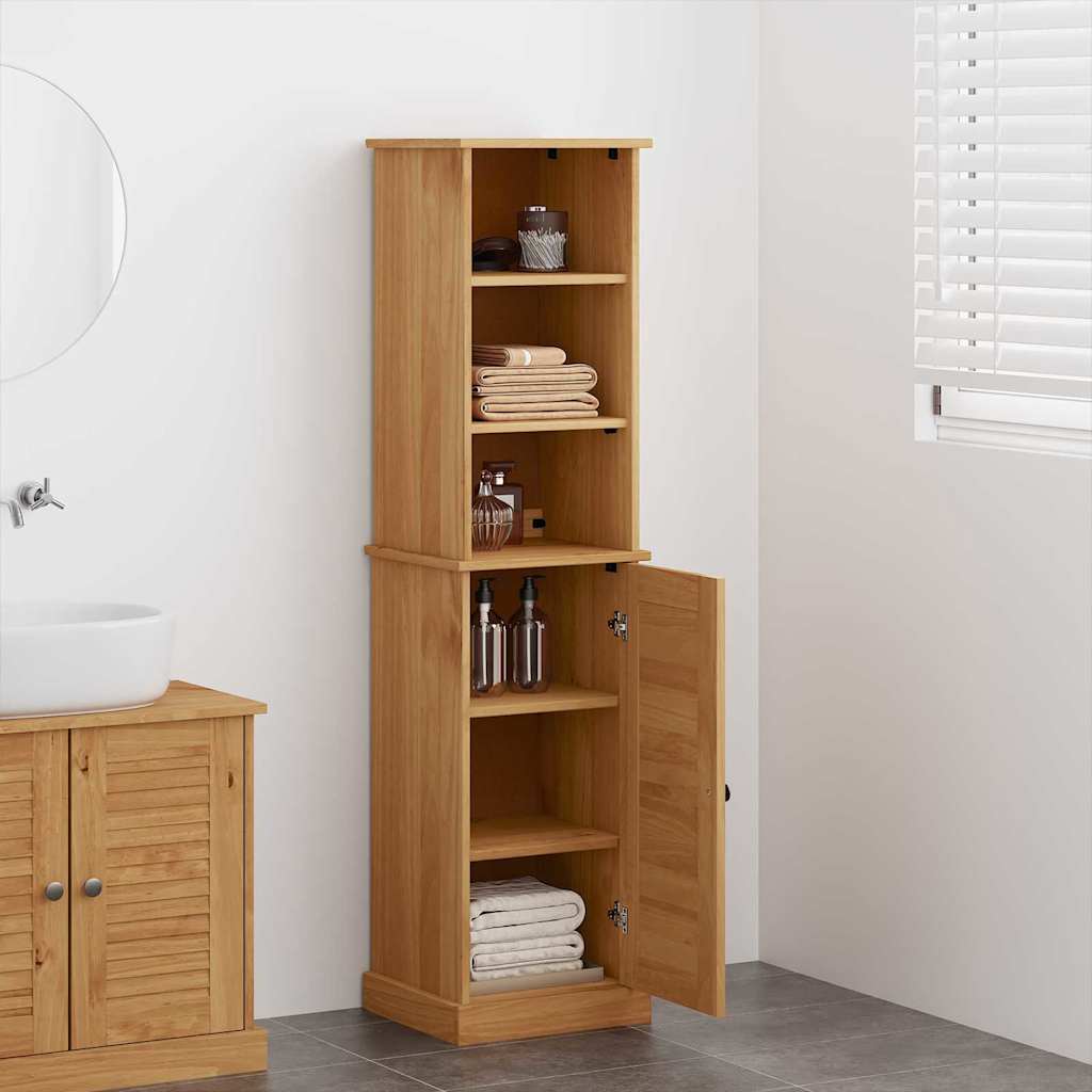 vidaXL Σετ Επίπλων Μπάνιου με ράφι με αποθήκευση με πόρτα 2 pcs Καφέ και Καραμέλα καφέ