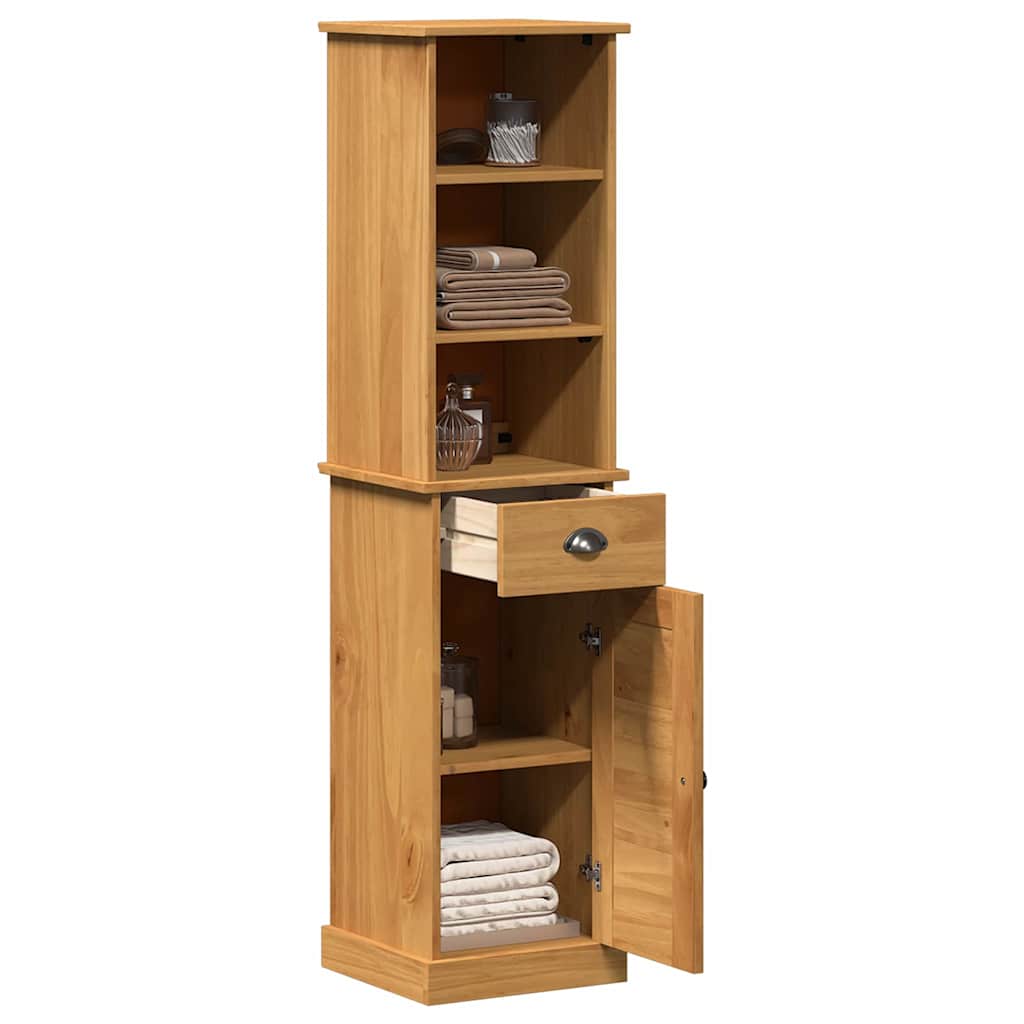 vidaXL Σετ Επίπλων Μπάνιου με συρτάρι με ράφι με πόρτα 2 pcs Καφέ και Καραμέλα καφέ