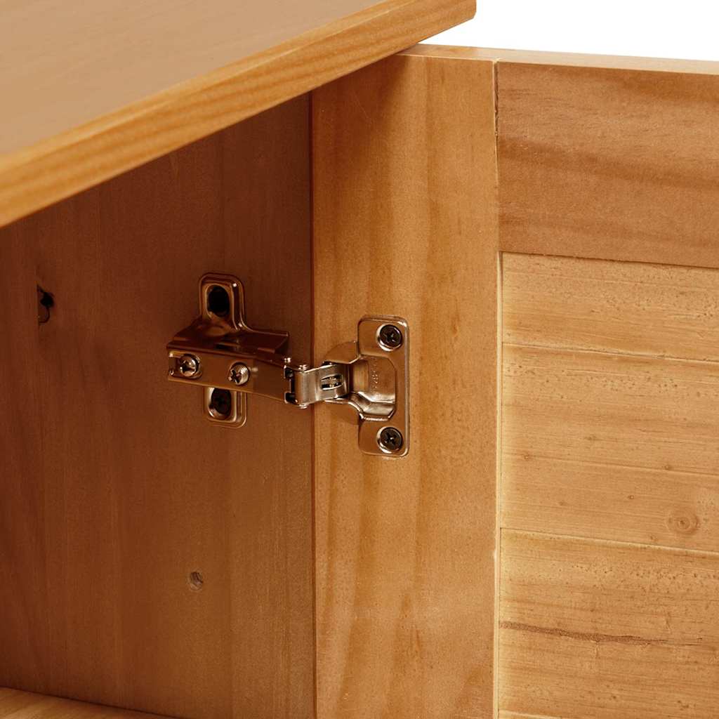 vidaXL Σετ Επίπλων Μπάνιου με ράφι με αποθήκευση με πόρτα 2 pcs Καφέ 67.5 x 34 x 80 εκ.