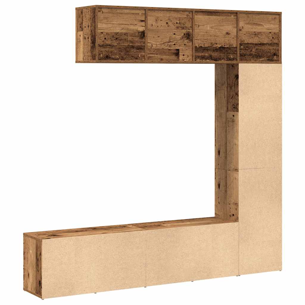 ντουλάπια βιβλίου vidaXL 3 τεμάχια παλιό ξύλο κατασκευασμένο από ξύλο