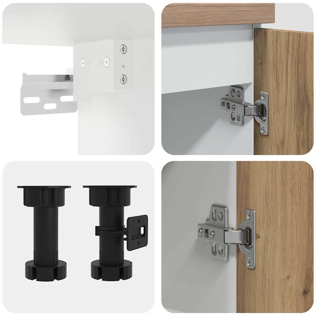 vidaXL Σετ Ντουλαπιών Κουζίνας 11 Τεμαχίων "Lyon" από Τεχνητό Ξύλο Δρυός