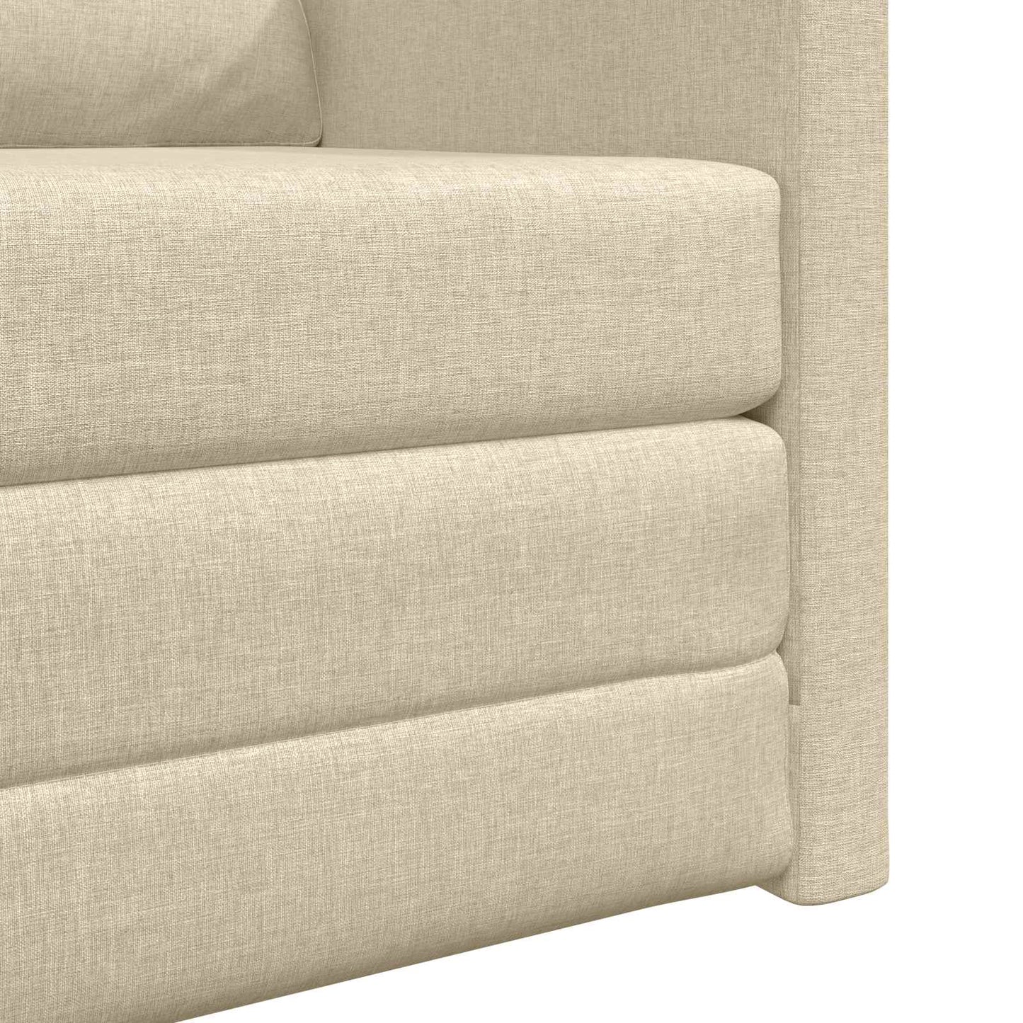 vidaXL Κρεβάτι καναπές Κρεμ 74 x 77 x 81 εκ. ύφασμα