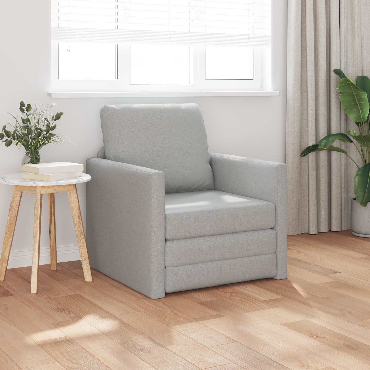 vidaXL Κρεβάτι καναπές 60cm Σκίουρος Γκρί ύφασμα