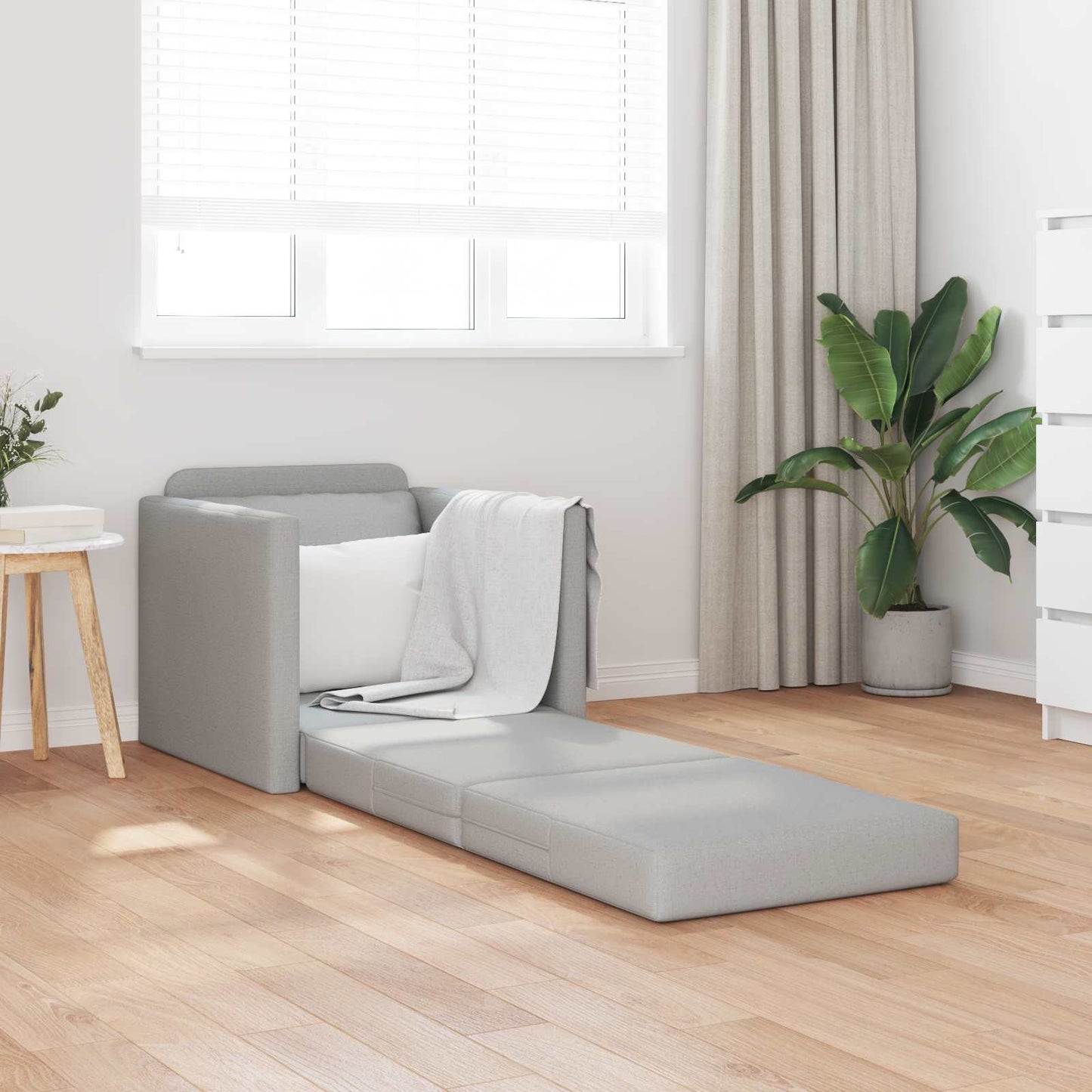 vidaXL Κρεβάτι καναπές 60cm Σκίουρος Γκρί ύφασμα