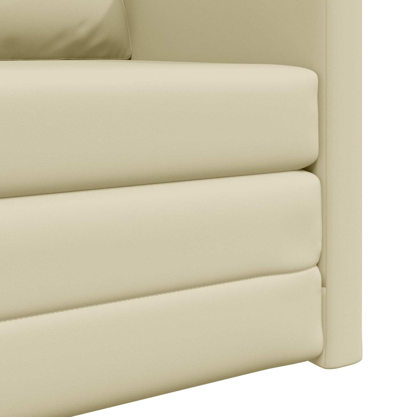 vidaXL Κρεβάτι καναπές 60cm Κρεμ Δερματίνη