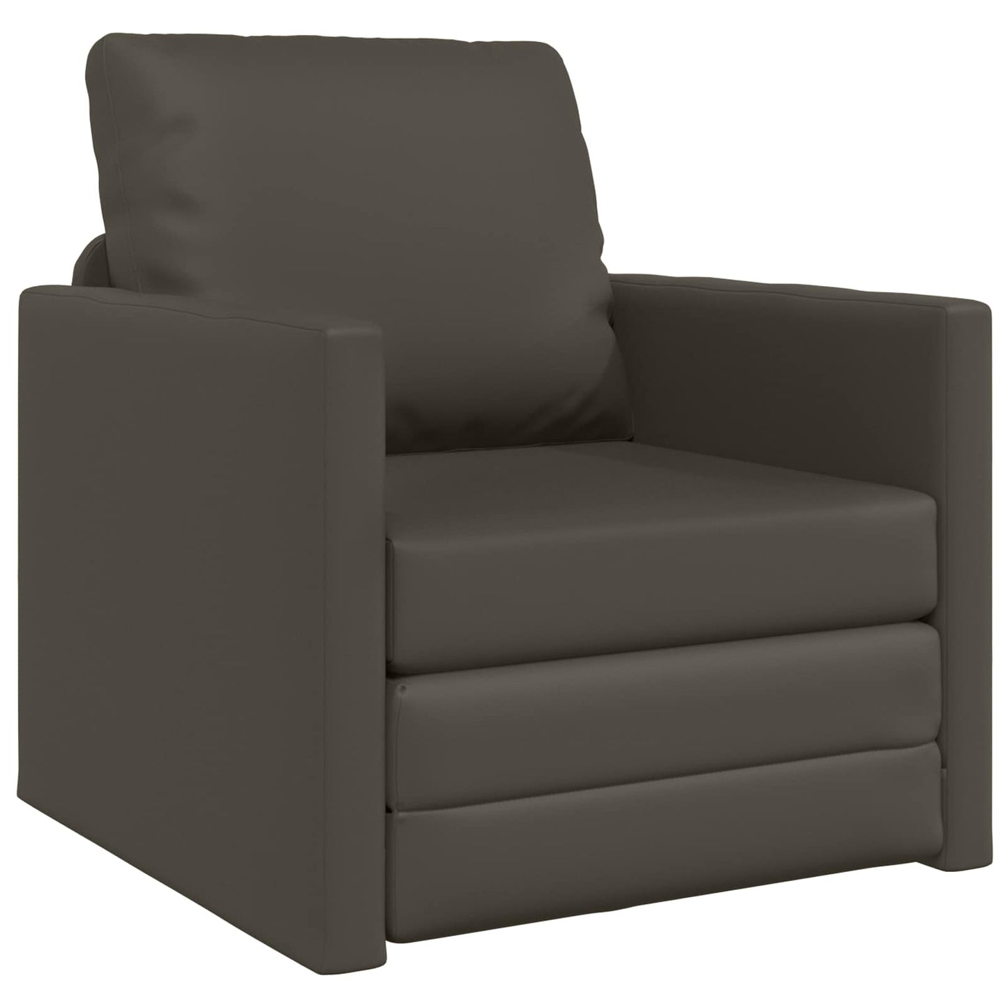vidaXL Κρεβάτι καναπές 60cm Γκρι Δερματίνη