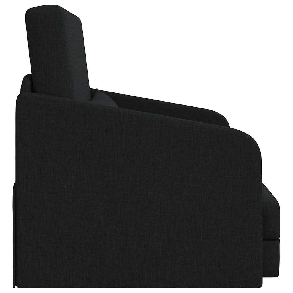 vidaXL Κρεβάτι καναπές 60cm Μαύρο ύφασμα