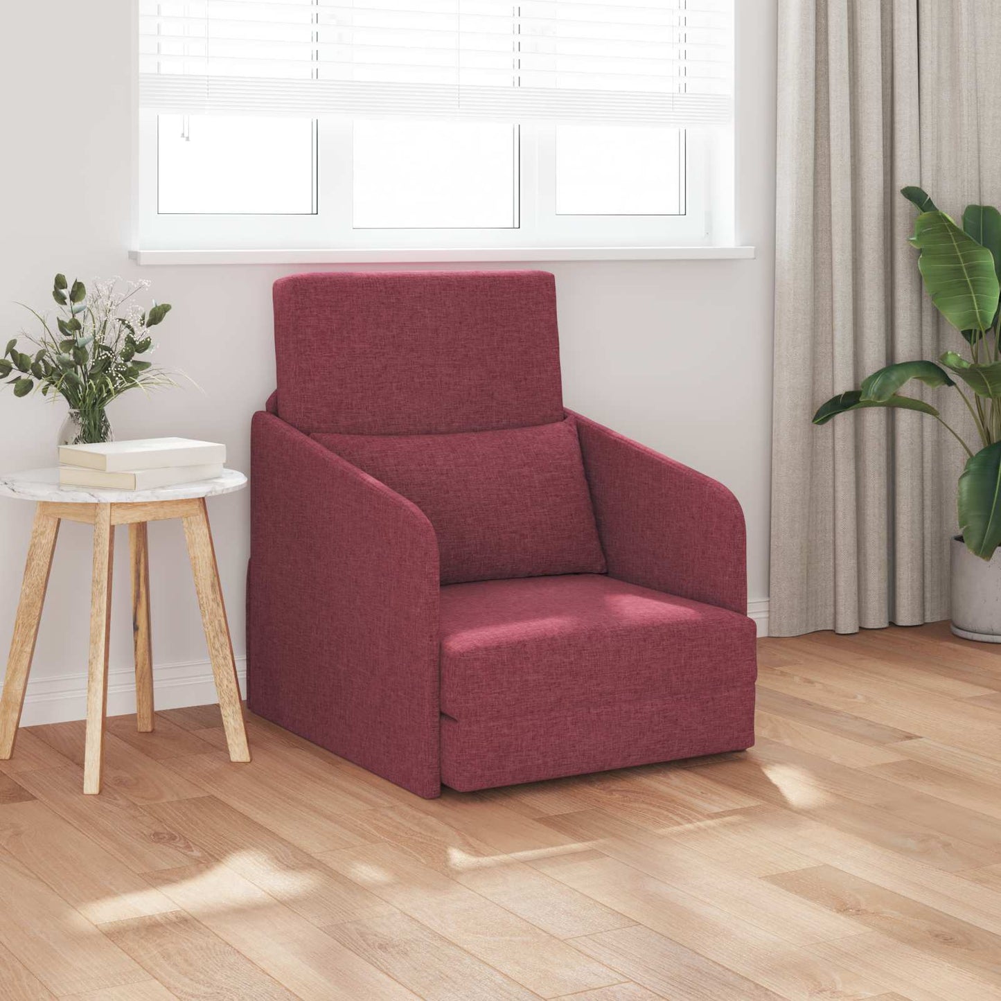 vidaXL Κρεβάτι καναπές Κόκκινο 65 x 80 x 83 εκ. ύφασμα