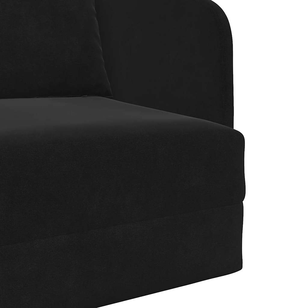 vidaXL Κρεβάτι καναπές Μαύρο 65 x 80 x 83 εκ. Βελούδο