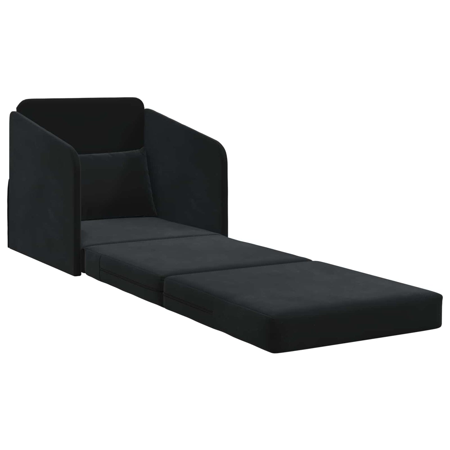 vidaXL Κρεβάτι καναπές Μαύρο 65 x 80 x 83 εκ. Βελούδο