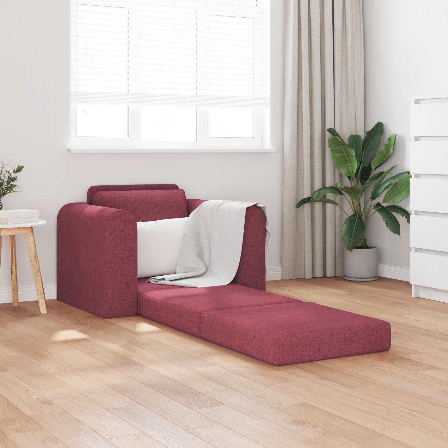 vidaXL Κρεβάτι καναπές Κόκκινο 98 x 71 x 83 εκ. ύφασμα