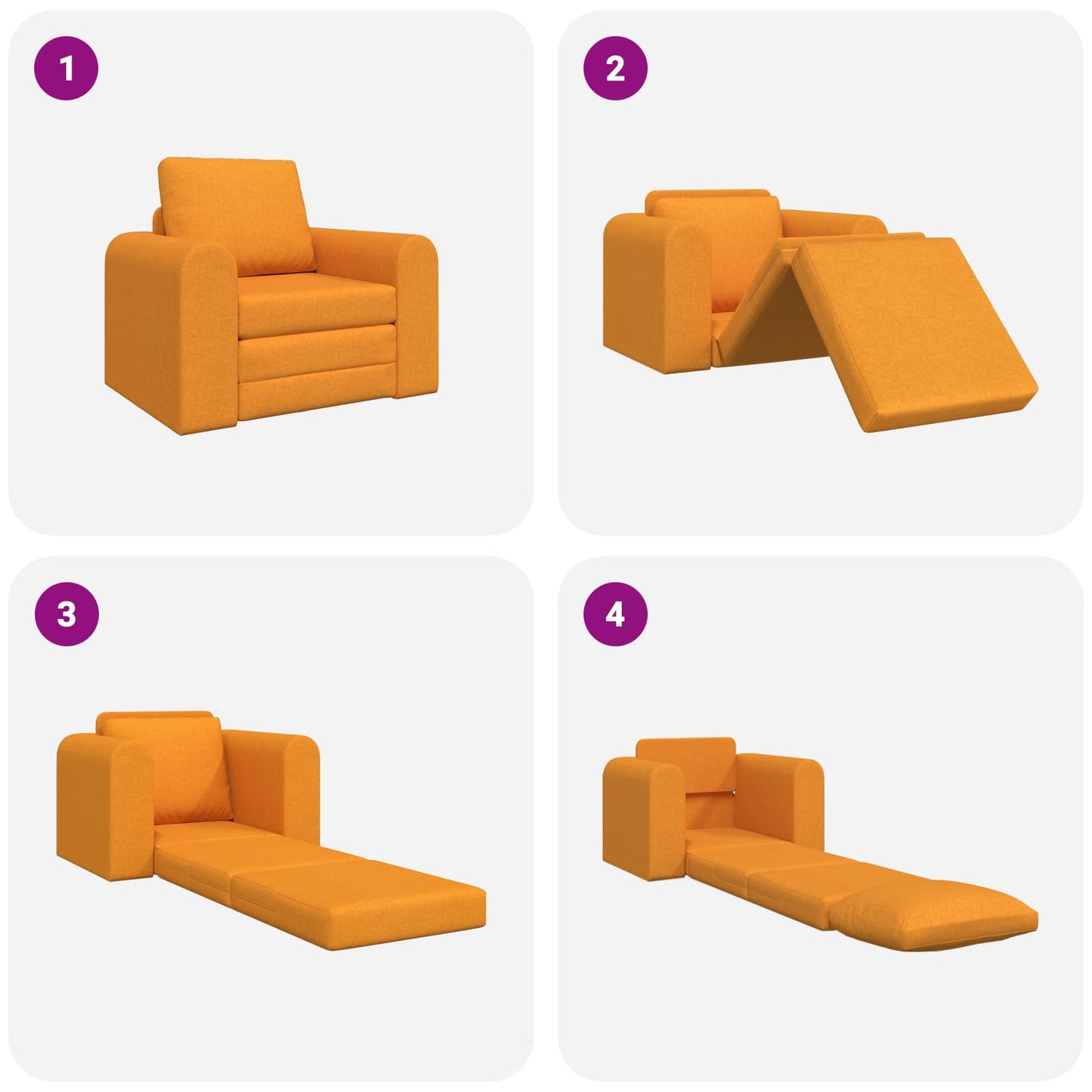 vidaXL Κρεβάτι καναπές Σκούρο κίτρινο 98 x 71 x 83 εκ. ύφασμα
