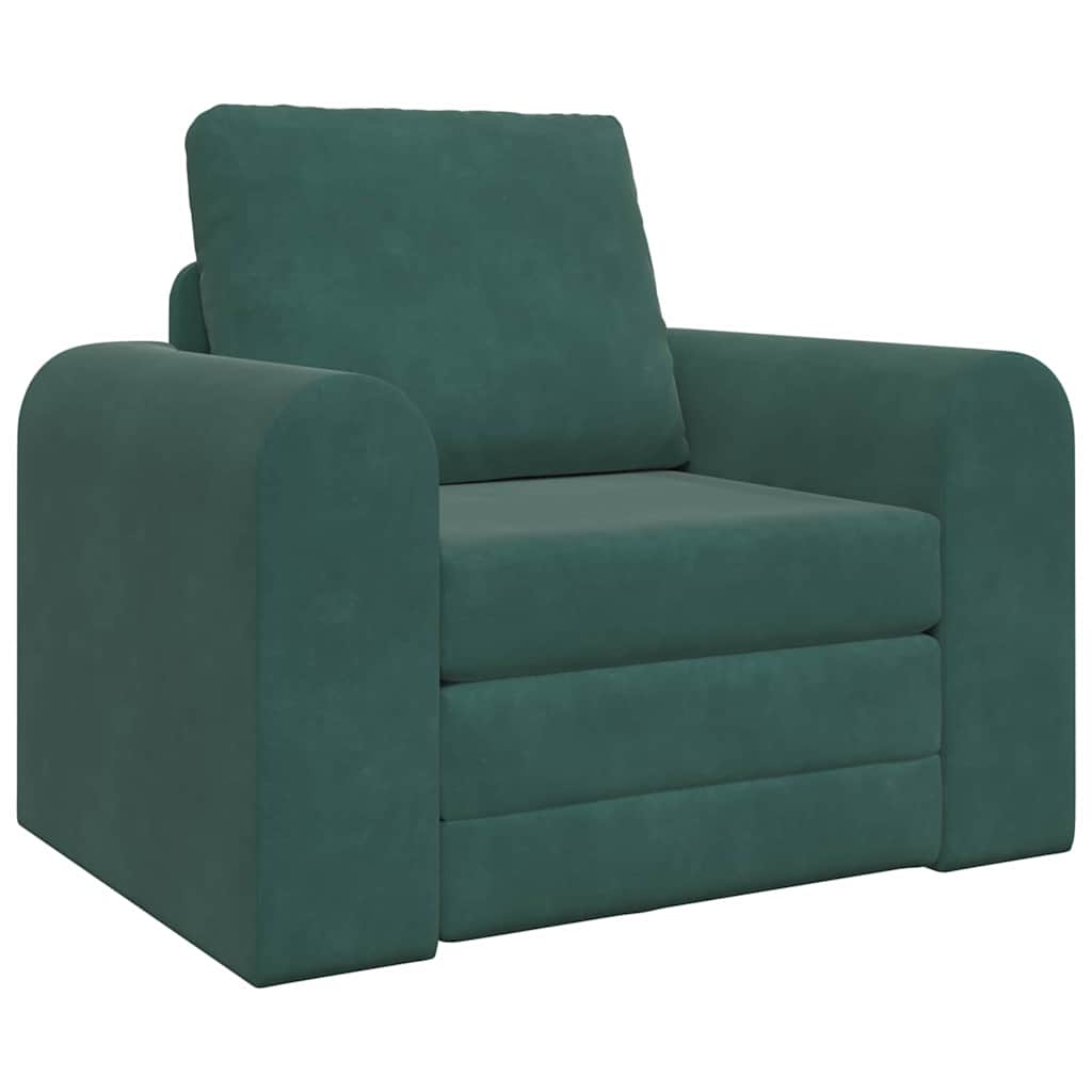 vidaXL Κρεβάτι καναπές Σκούρο Πράσινο 98 x 71 x 83 εκ. Βελούδο