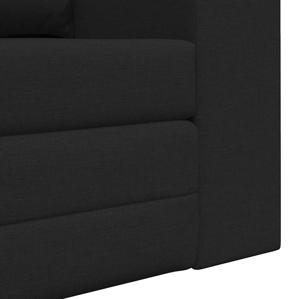 vidaXL Κρεβάτι καναπές 60cm Μαύρο ύφασμα
