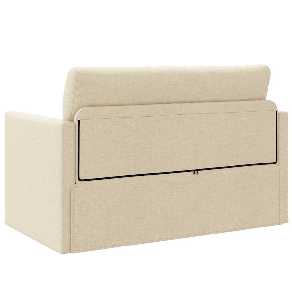 vidaXL Κρεβάτι καναπές 110cm Κρεμ ύφασμα