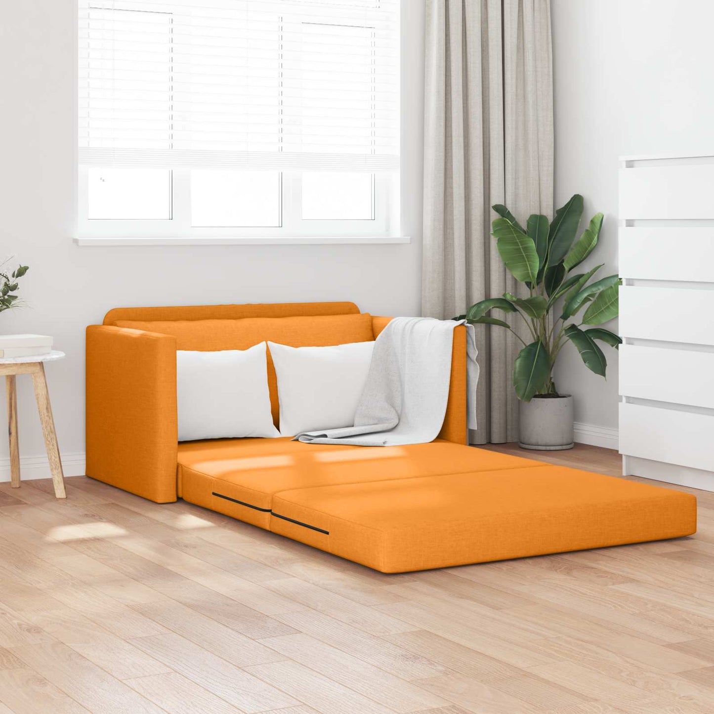 vidaXL Κρεβάτι καναπές 110cm Σκούρο κίτρινο ύφασμα