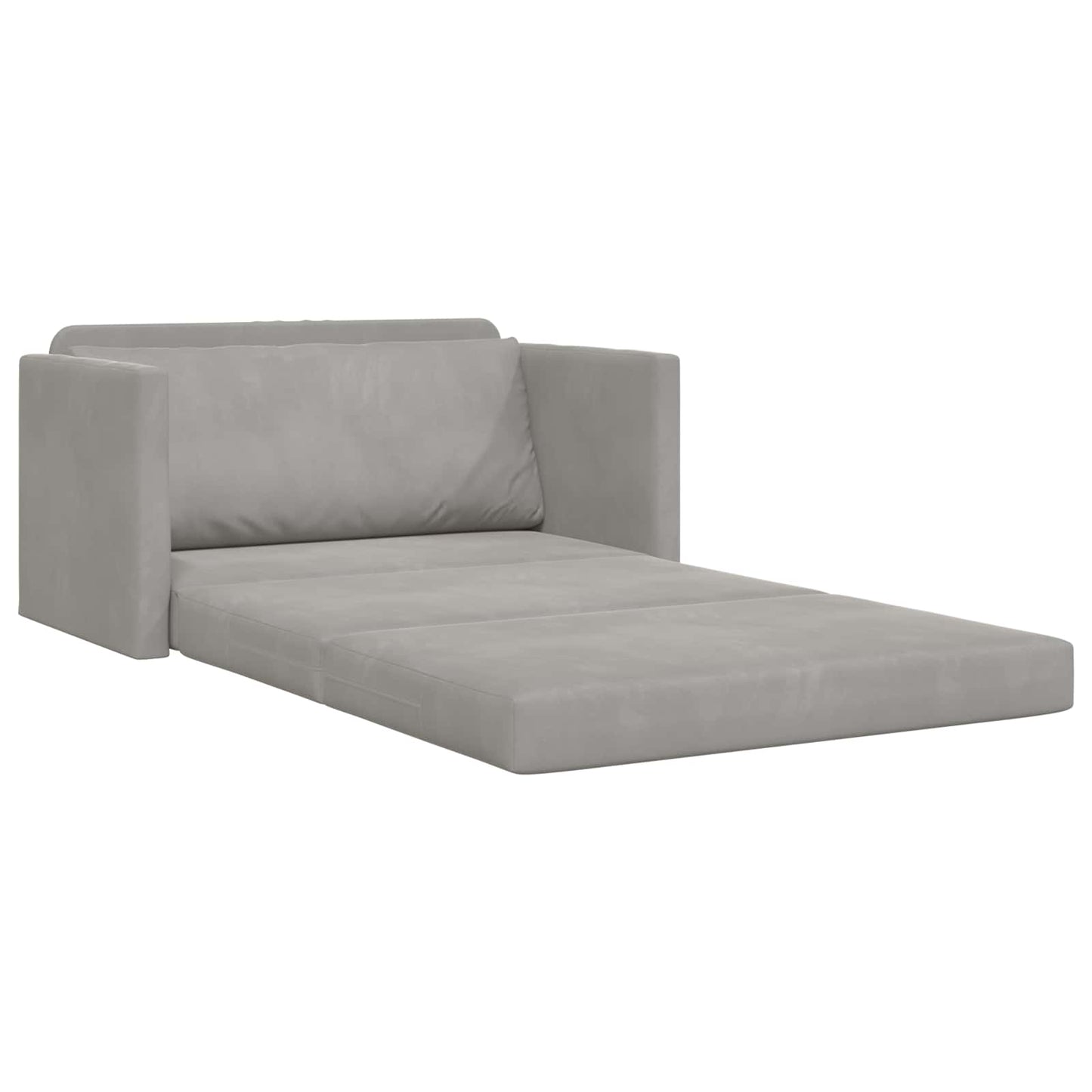 vidaXL Κρεβάτι καναπές Ανοιχτό γκρι 124 x 71 x 78 εκ Βελούδο