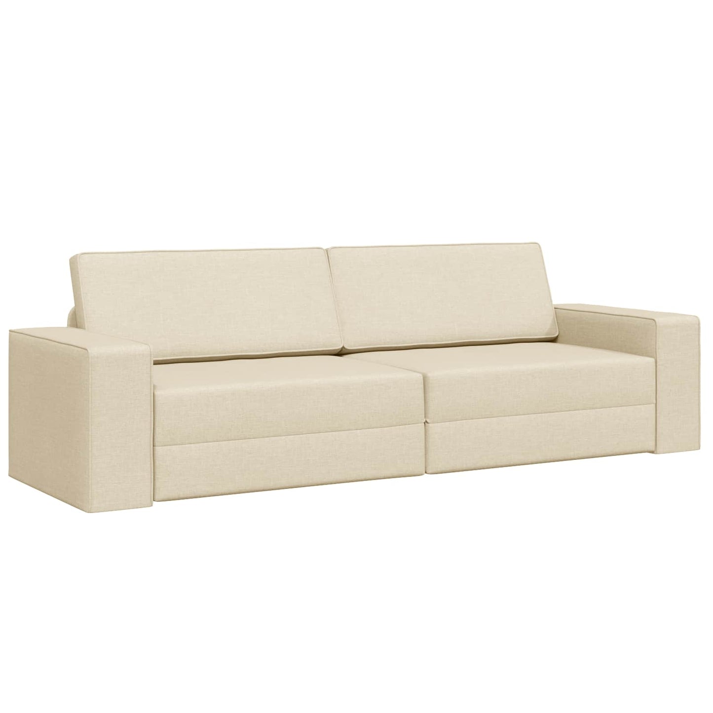vidaXL Κρεβάτι καναπές Κρεμ 245 x 78 x 77 εκ. ύφασμα