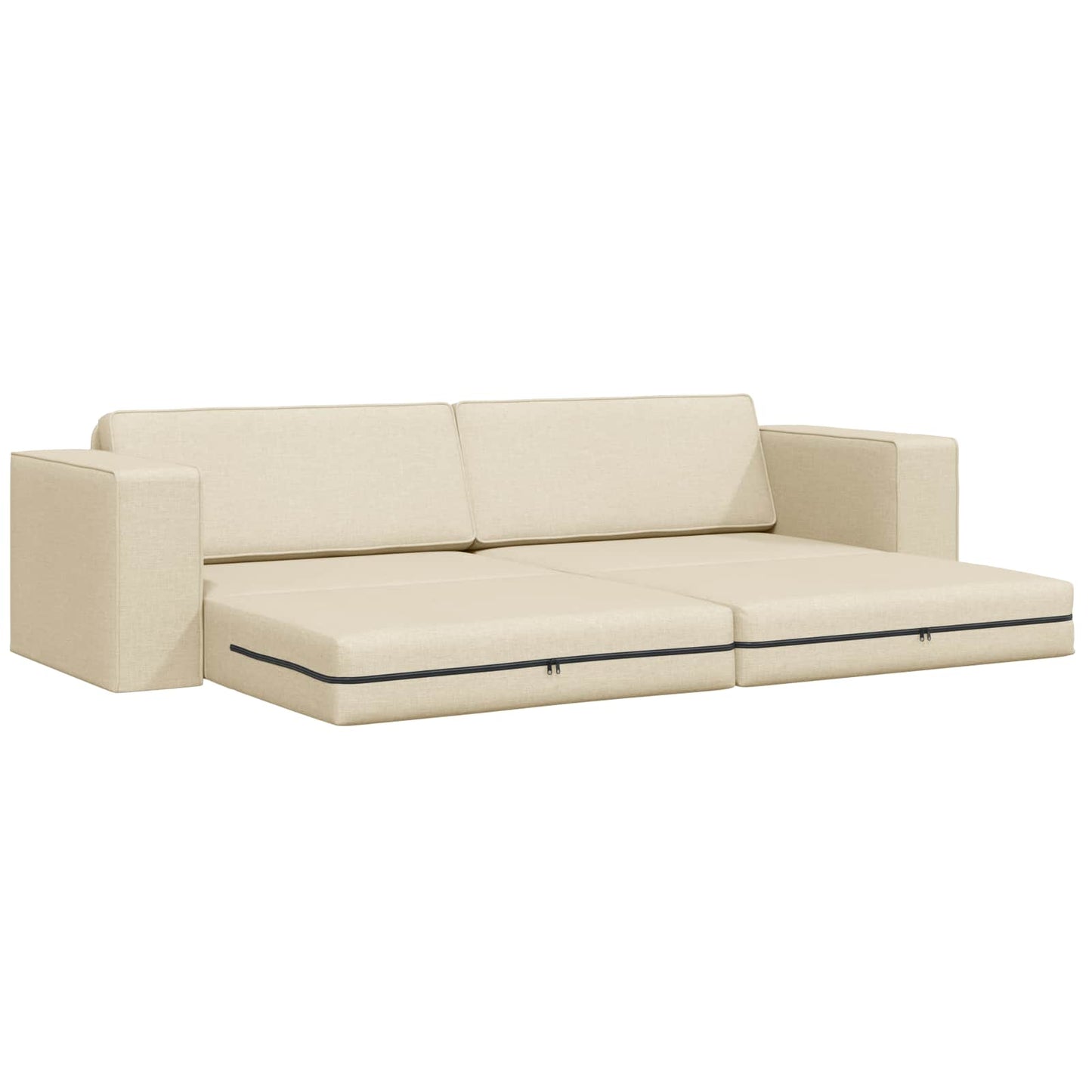 vidaXL Κρεβάτι καναπές Κρεμ 245 x 78 x 77 εκ. ύφασμα
