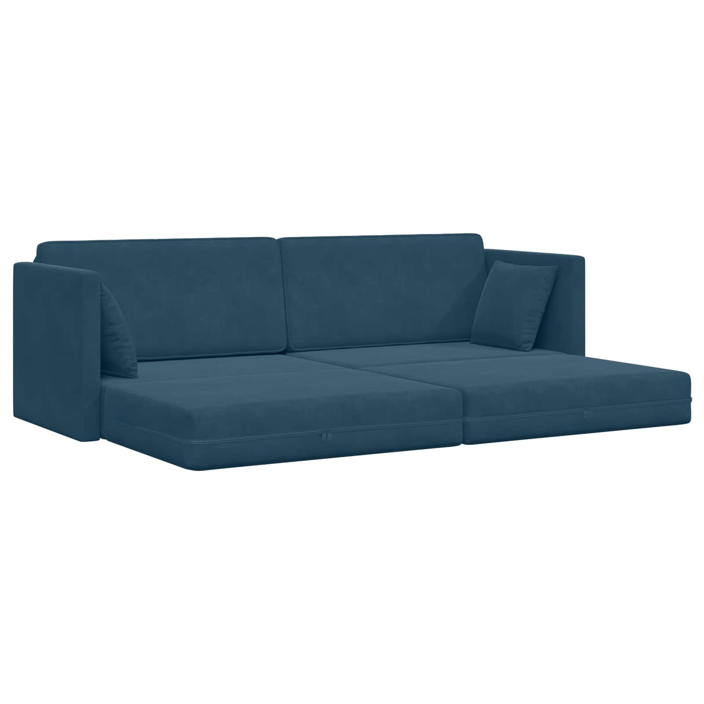 vidaXL Καναπές-κρεβάτι δαπέδου Μπλε 213 x 70 x 77 εκ Βελούδο