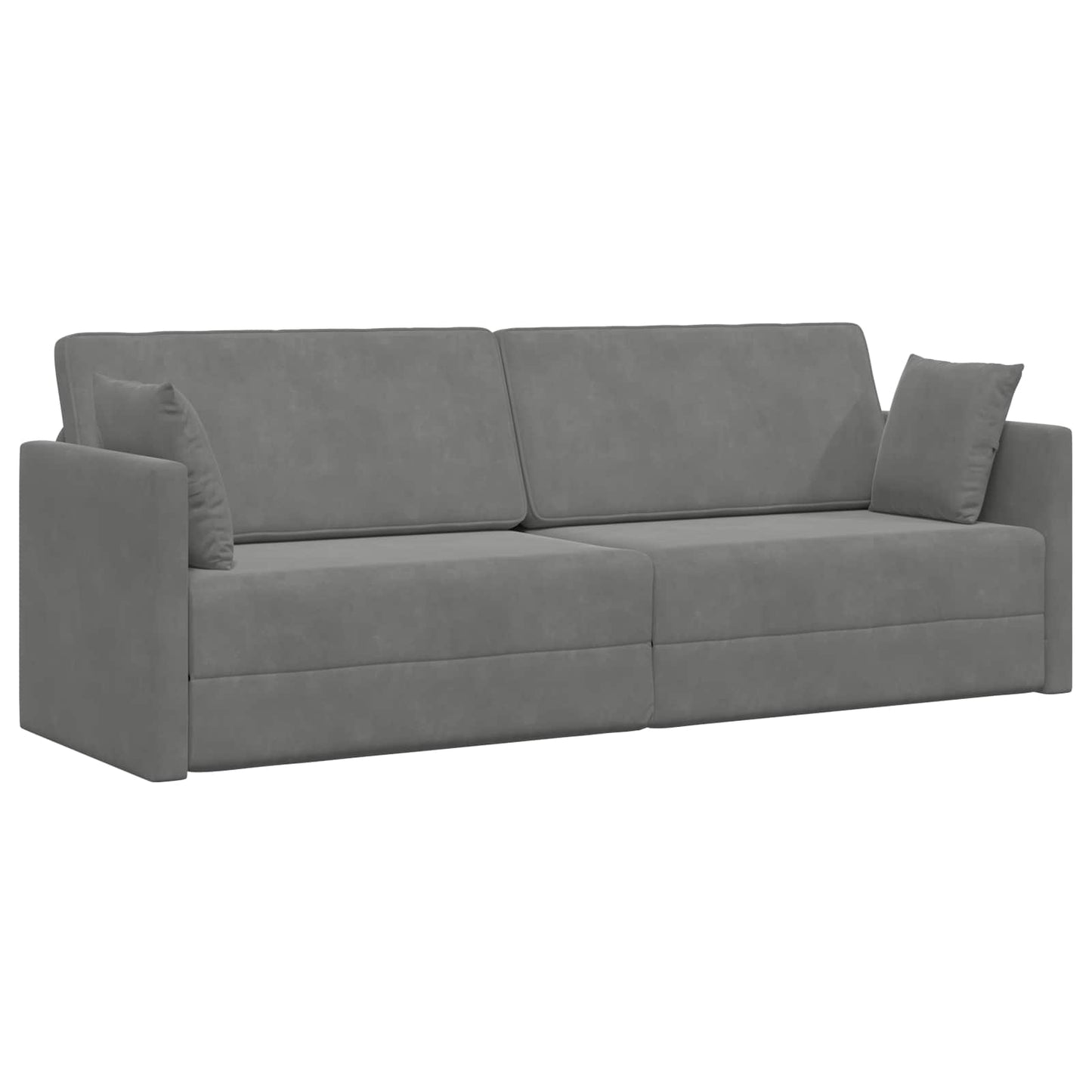 vidaXL Καναπές-κρεβάτι δαπέδου Σκούρο Γκρι 213 x 70 x 77 εκ Βελούδο