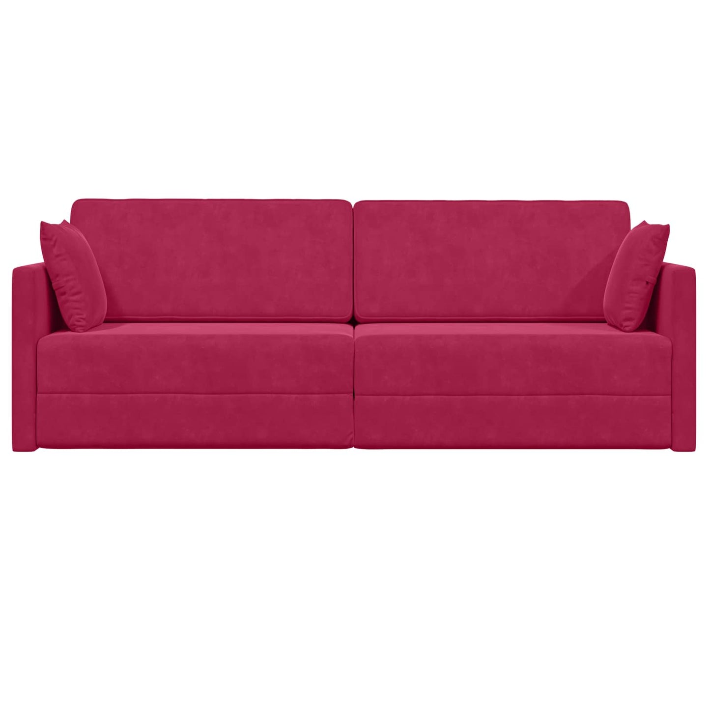 vidaXL Καναπές-κρεβάτι δαπέδου Κόκκινο 213 x 70 x 77 εκ Βελούδο