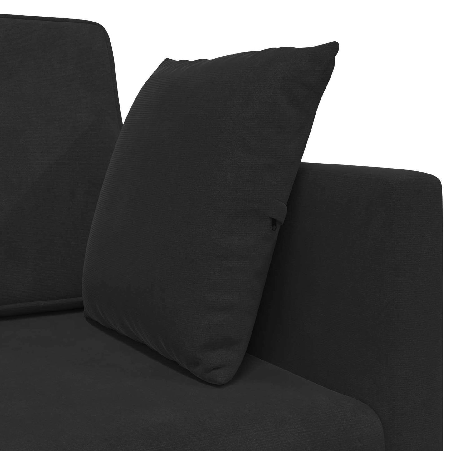 vidaXL Καναπές-κρεβάτι δαπέδου Μαύρο 213 x 70 x 77 εκ Βελούδο