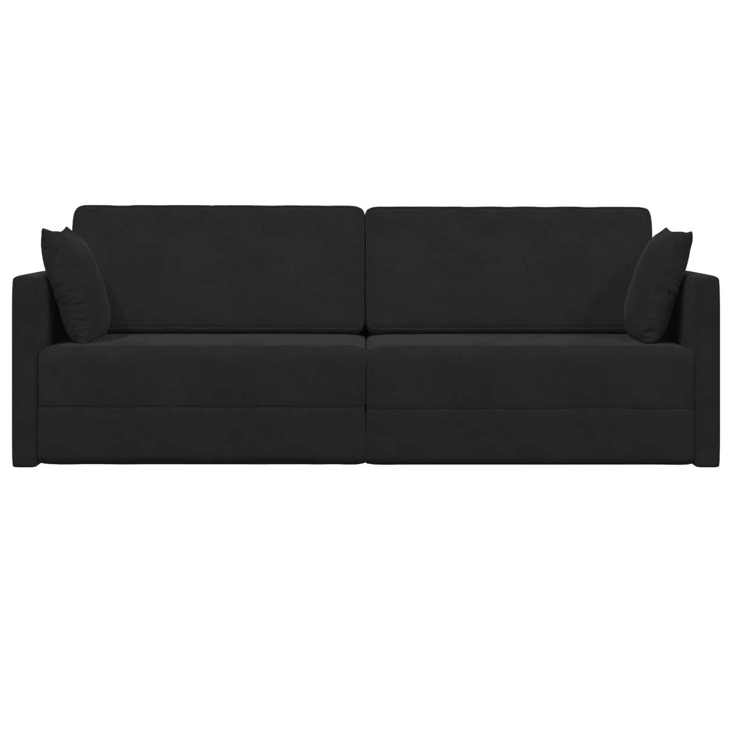 vidaXL Καναπές-κρεβάτι δαπέδου Μαύρο 213 x 70 x 77 εκ Βελούδο