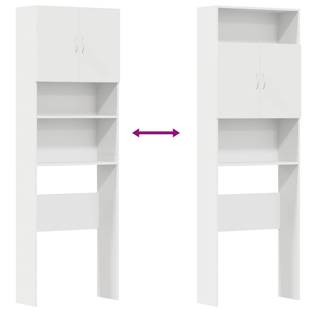 vidaXL Ντουλάπι πλυντηρίου ρούχων Λευκό 64x24x190 cm Ξύλινη κατασκευή