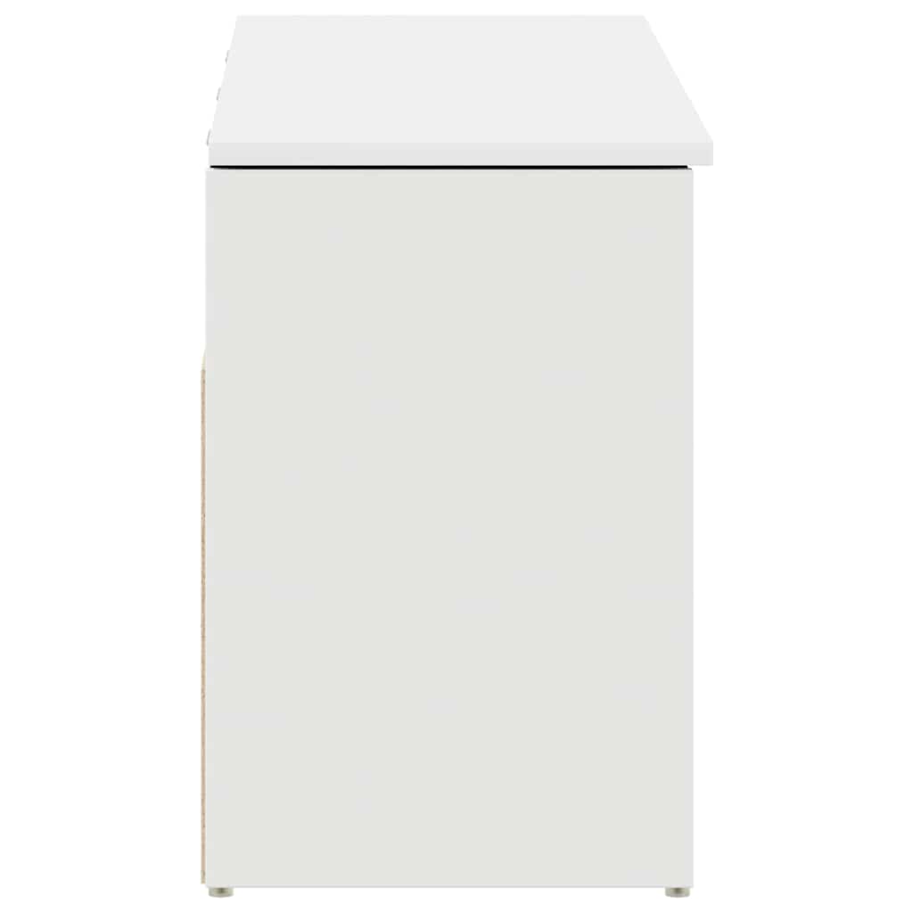 Πάγκος παπουτσιών vidaXL Λευκό 102x30,5x45 cm Κατασκευασμένο ξύλο