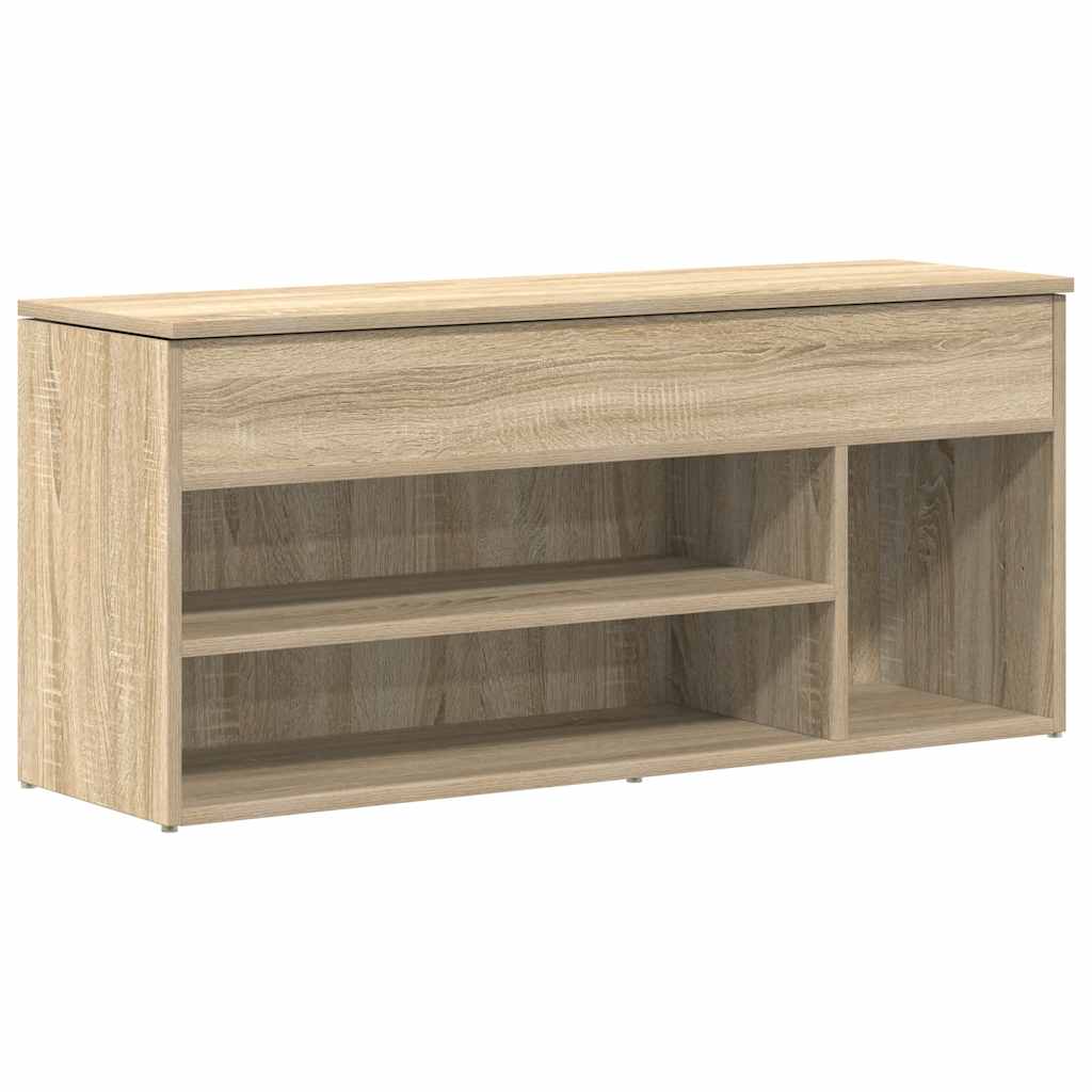 Πάγκος παπουτσιών vidaXL Sonoma Oak 102x30,5x45 cm Κατασκευασμένο ξύλο