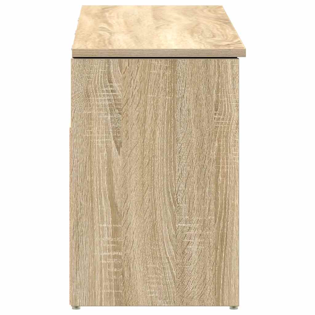 Πάγκος παπουτσιών vidaXL Sonoma Oak 102x30,5x45 cm Κατασκευασμένο ξύλο