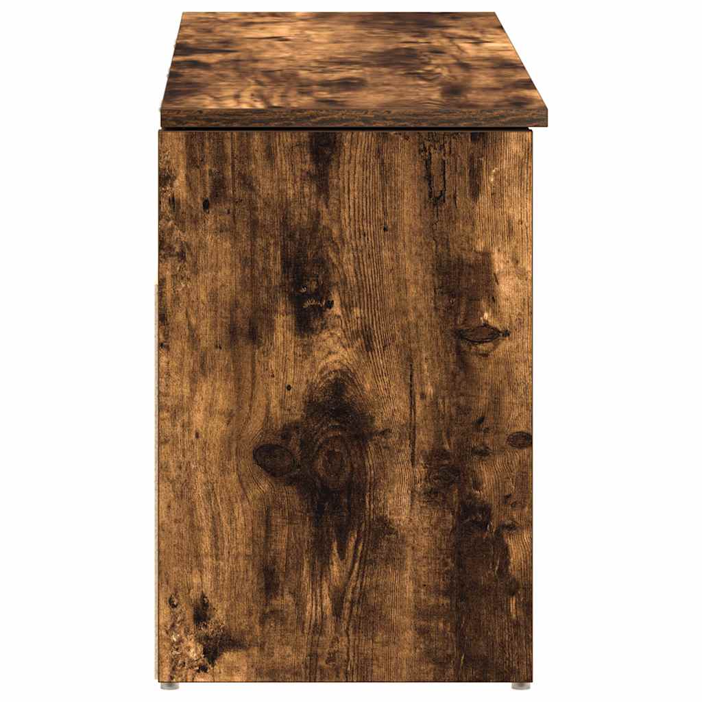 Πάγκος παπουτσιών vidaXL Καπνιστή βελανιδιά Κατασκευασμένο ξύλο