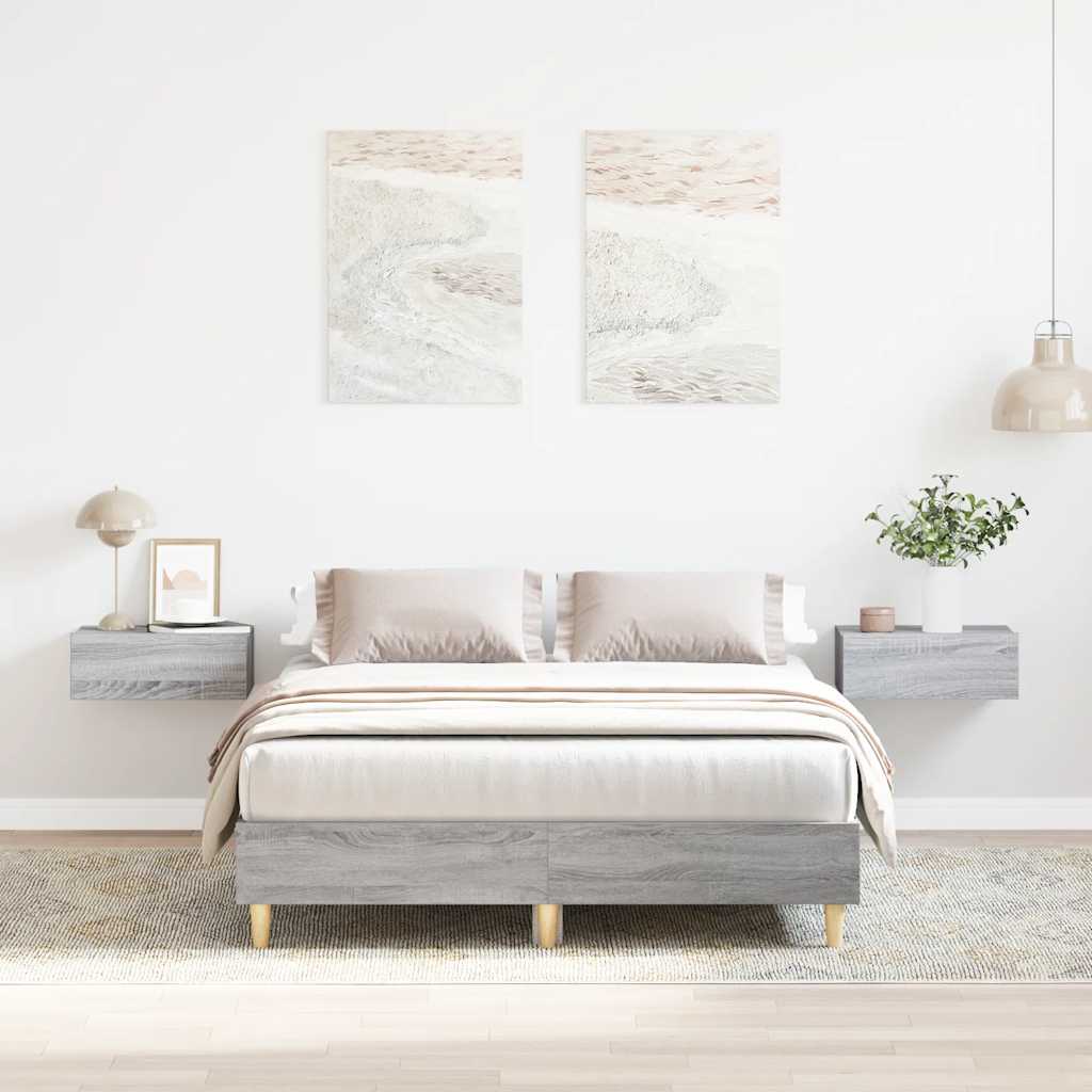 vidaXL Πλαίσιο Κρεβατιού χωρίς Στρώμα Γκρι Sonoma 120x200 εκ.
