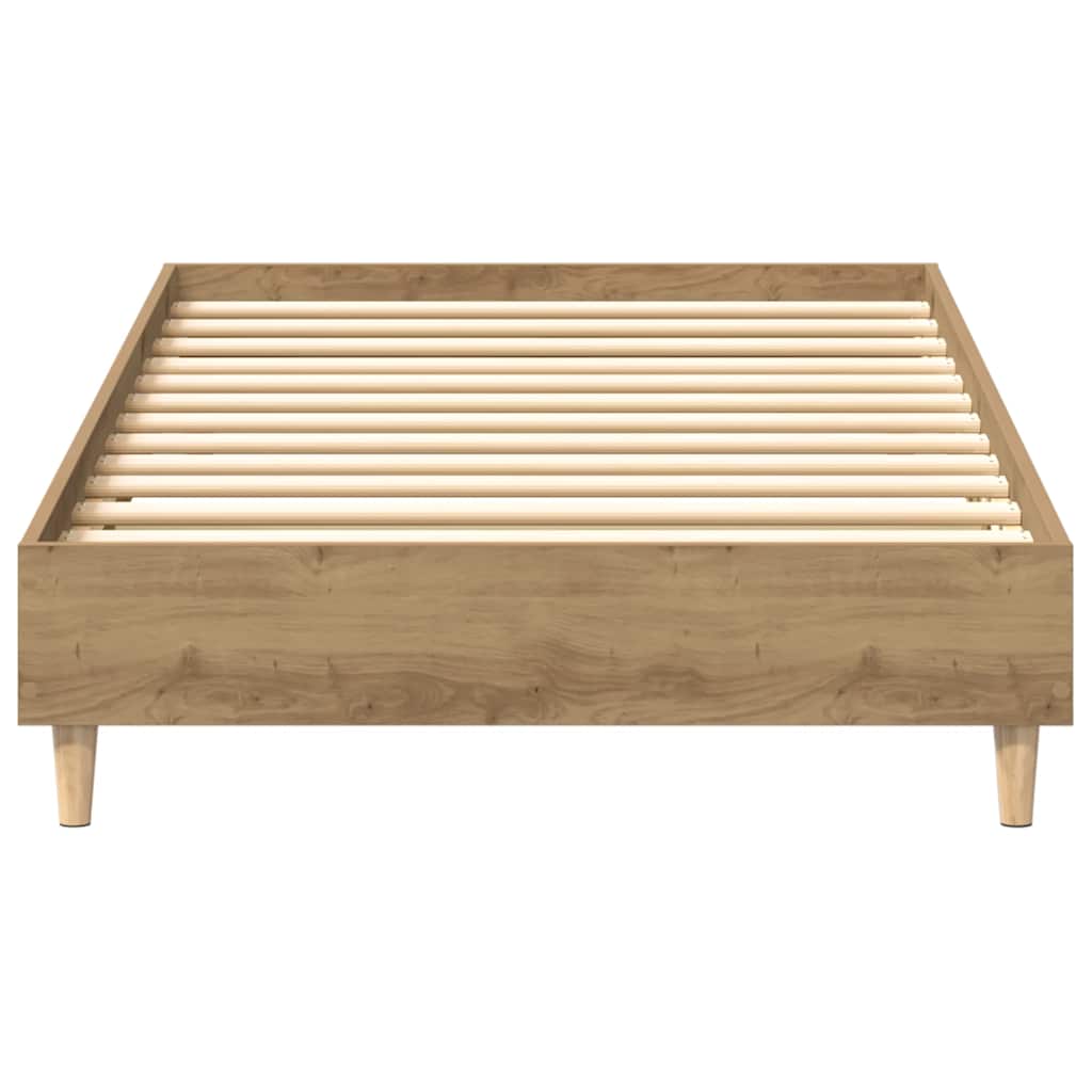 vidaXL Πλαίσιο κρεβατιού χωρίς στρώμα Artisan Oak 100x200 cm