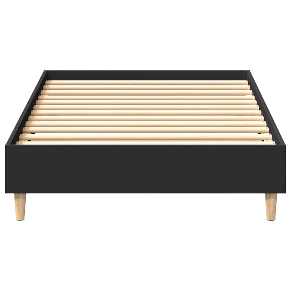 vidaXL Πλαίσιο κρεβατιού χωρίς στρώμα Μαύρο 90x200 cm
